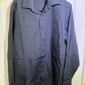 Van Heusen Black Long-Sleeve Dress Shirt